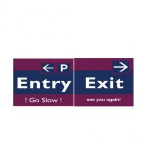 Usha Armour Enrty/Exit Signage, Size: 24 x 24 Inch